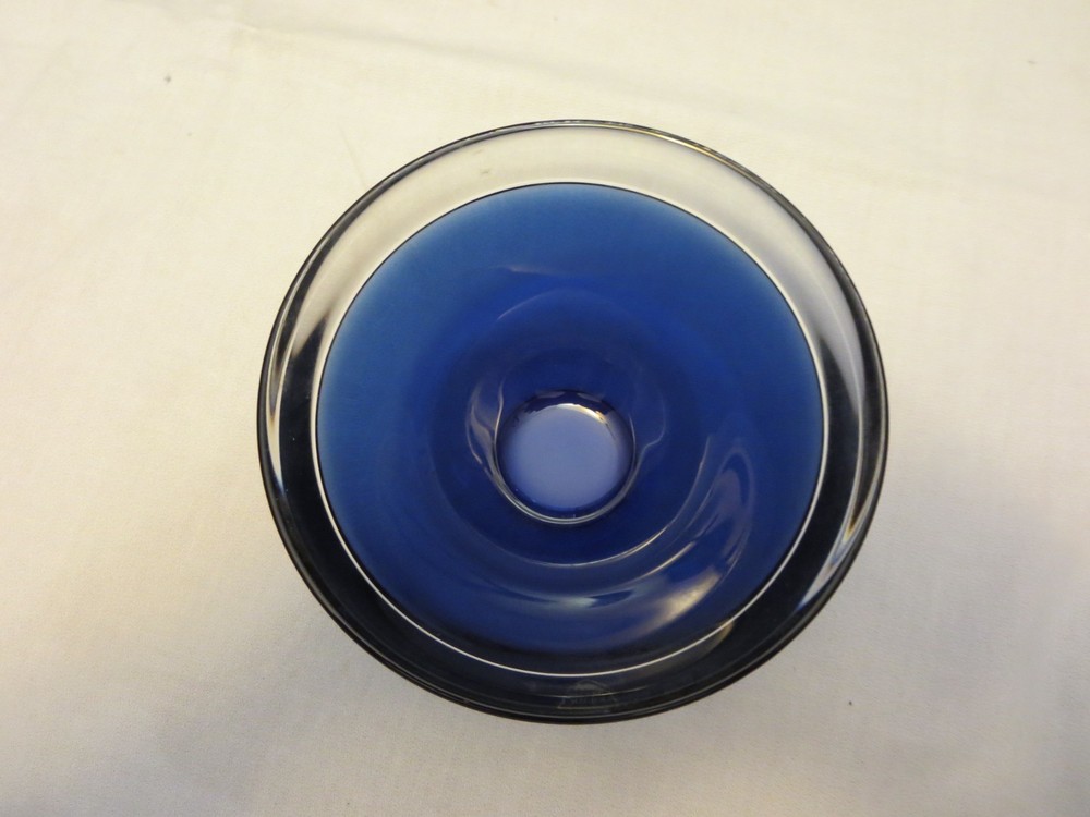 ORREFORS NEPTUNUS BLUE & CLEAR 5" BOWL