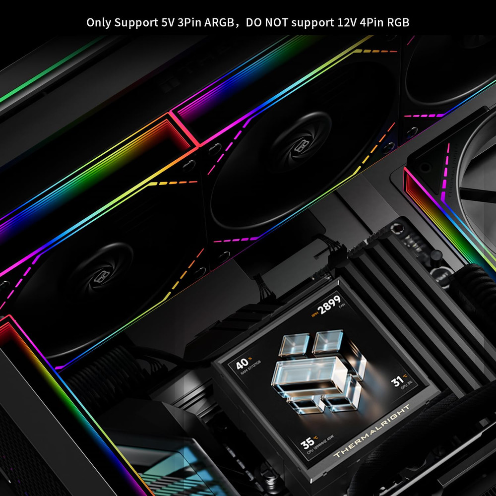 Peerless Vision 360 ARGB Black CPU Aio Cooler,Pc 360 Specification Water Cooler
