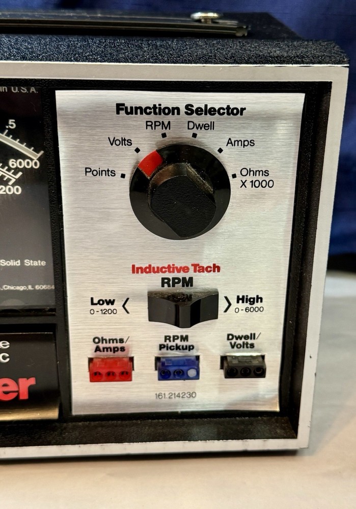 Sears Model 161.214230 Solid State Electronic Engine Analyzer W/ Cables & Manual