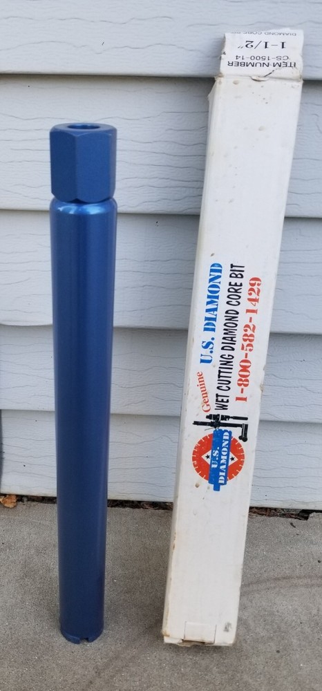 U.S. Diamond Products CORE BORE DIAMOND CORE BIT 1-1/2"