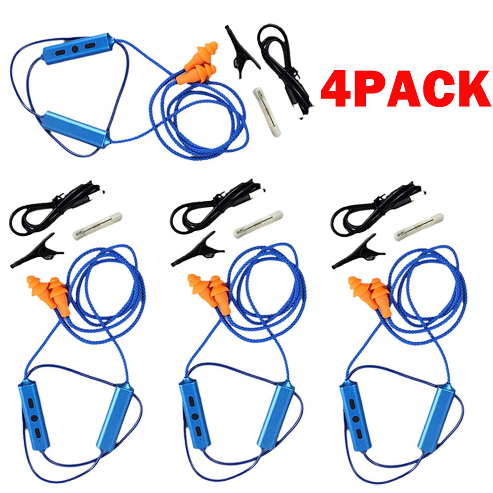 4-Set Blue Ear Plugs Bluetooth Earphone For Work, Noise Suppression, Hearing HOT