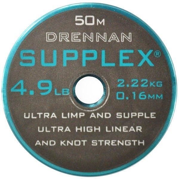 Drennan Supplex Hooklink Rig Line 50m Spool - All Breaking Strains Available