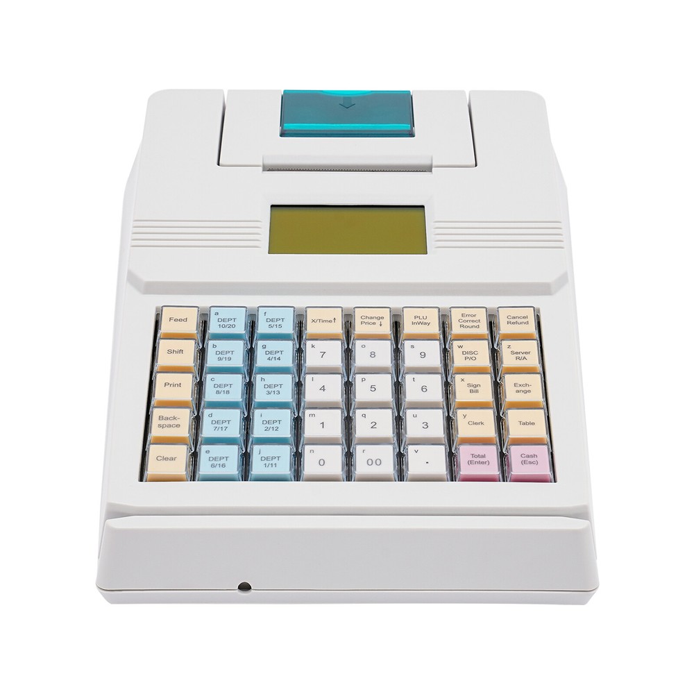 40-Keys Cash Register Tabletop Ratail Cash Register Rectangular Cashing System