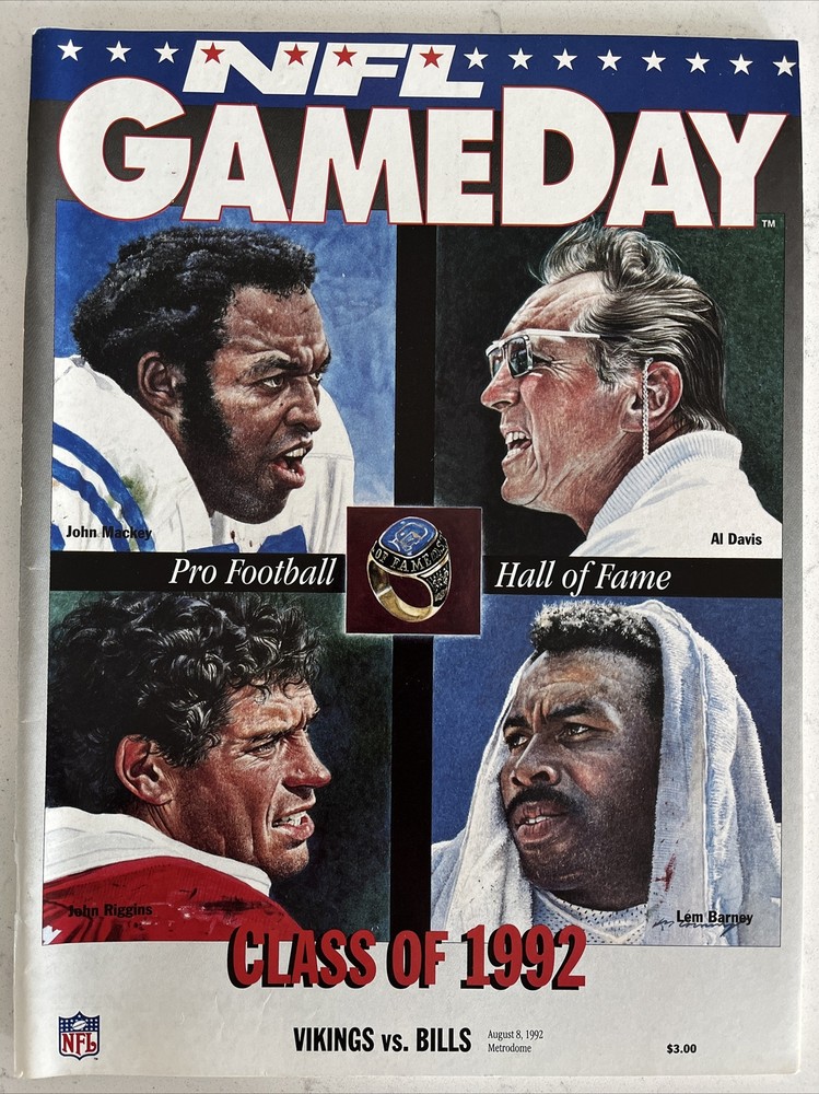 NFL GameDay Program August 8, 1992 Vikings Vs Bills,Clean! (B51)