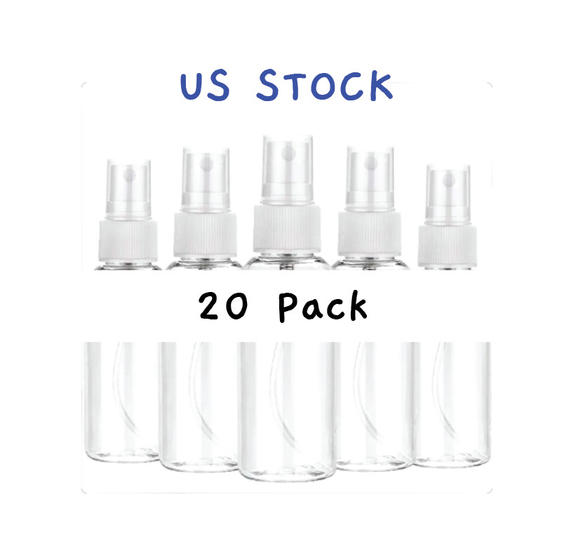 30ml/50mlTravel Spray Bottle Plastic Transparent Perfume Empty Atomizer