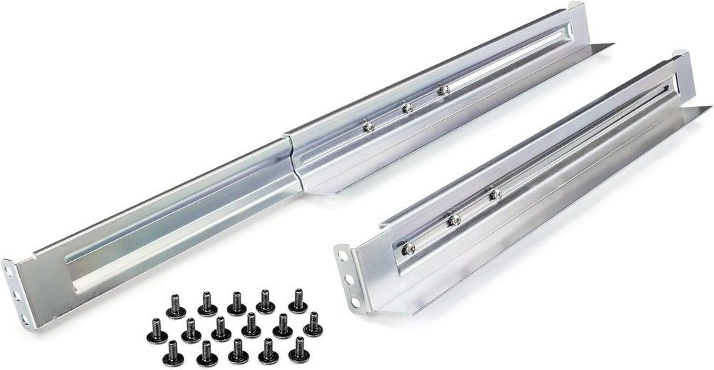 4-Post Universal Rack Mount Rail Kit, Silver