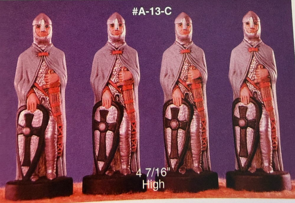 VINTAGE ALBERTA CERAMIC MOLD #A-13 A/B/C CHESS SET