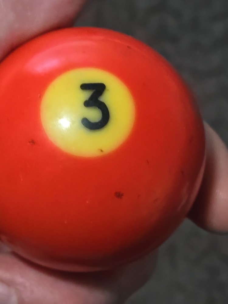 🎱Vintage Replacement Belgian(#3) Pool Ball~Billiards Solid Red Ball 2"