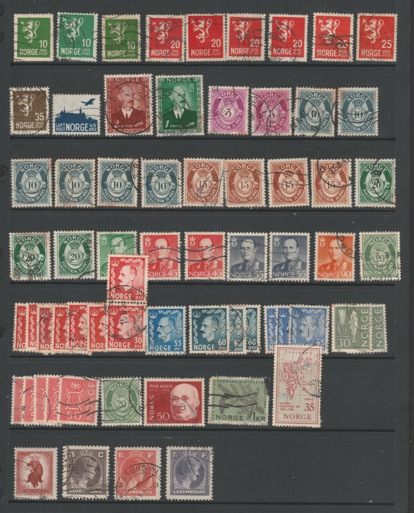 Norway Stamps Accumulation Used Singles A6373