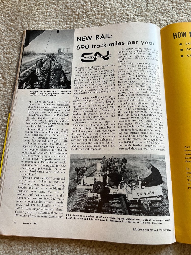 Railway Track and Structures - January 1962