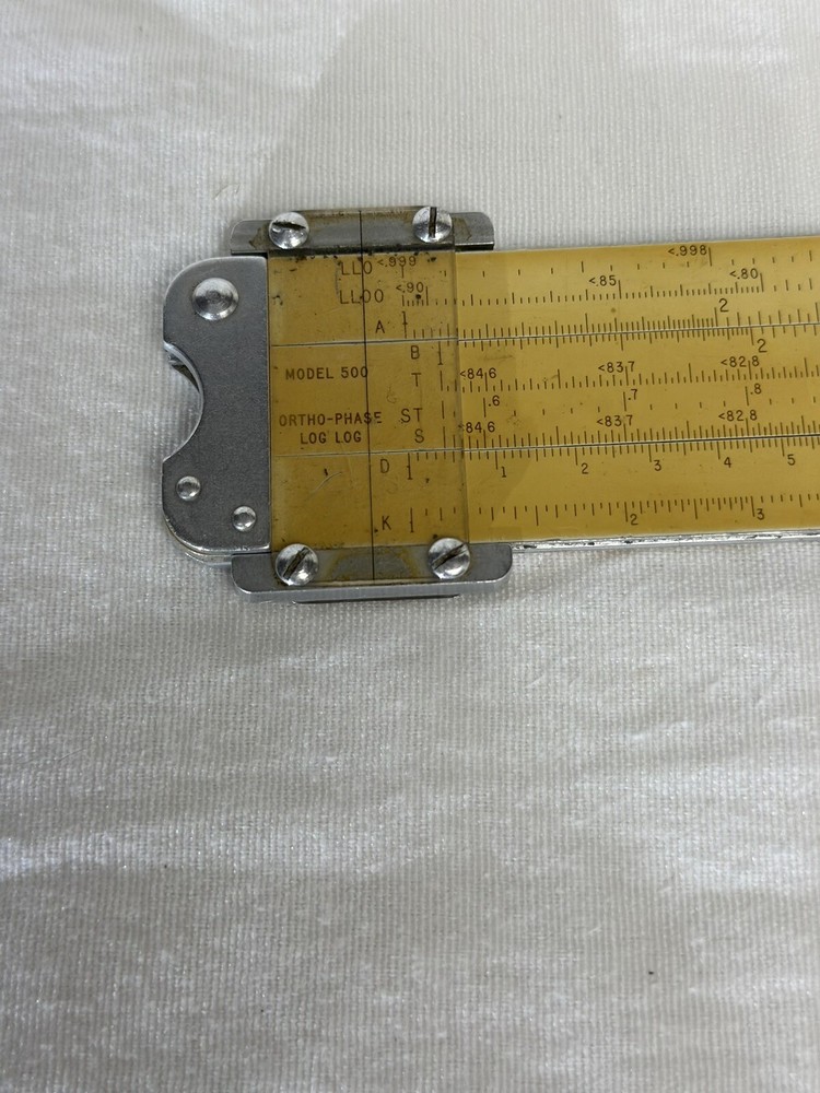 Vintage Pickett Slide Ruler Model 500 Ortho-Phase Log Log
