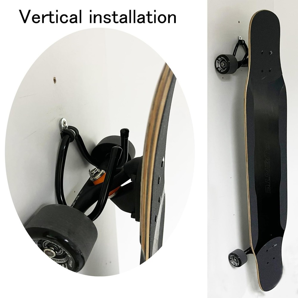 Pmsanzay 2 Pack Universal Skateboard Wall Mount Rack. Horizontally/Vertically...