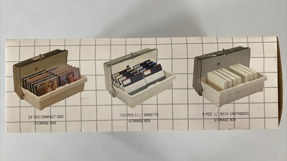 Vintage Personal Diskette Storage Computer Disc DS-120L Original Case NOS
