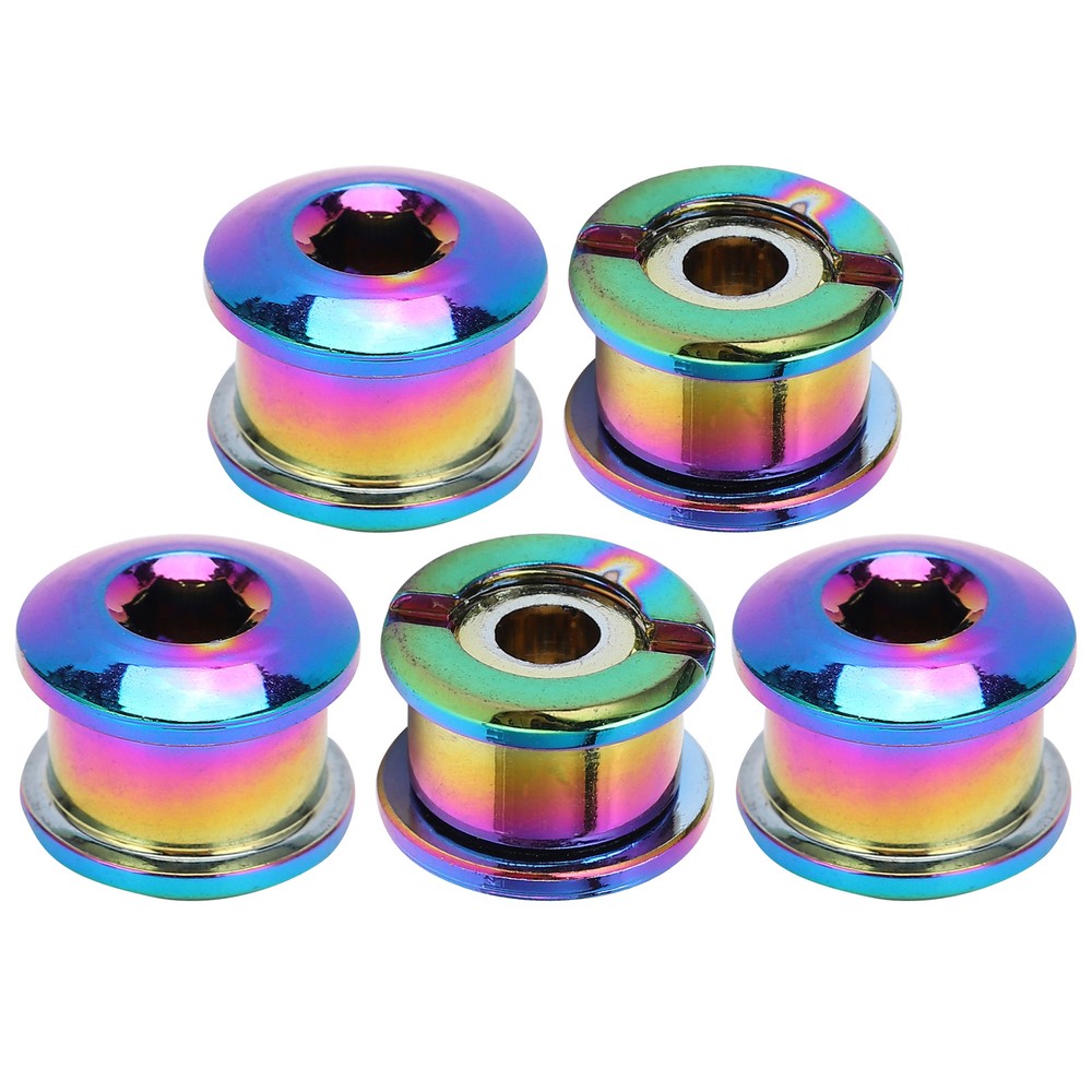 (Multicolor)5Pcs Chainring Bolts RustProof Easily Install Disc Screw CH