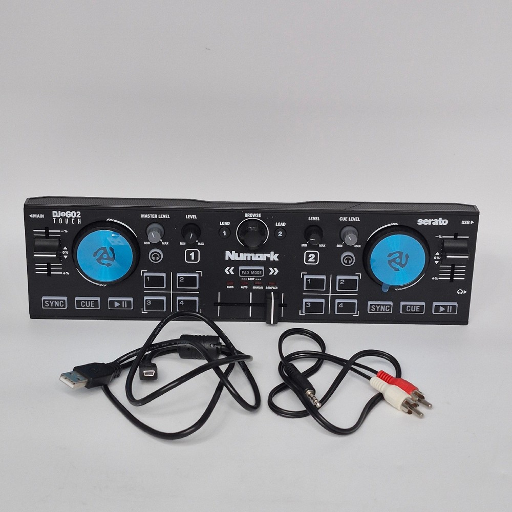 Numark DJ2GO2 Touch Compact 2 Deck USB DJ Controller Touch Jog Wheels Serato
