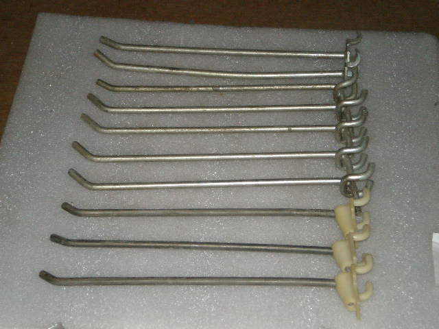 PEG BOARD 8" HOOKS, QTY. 10