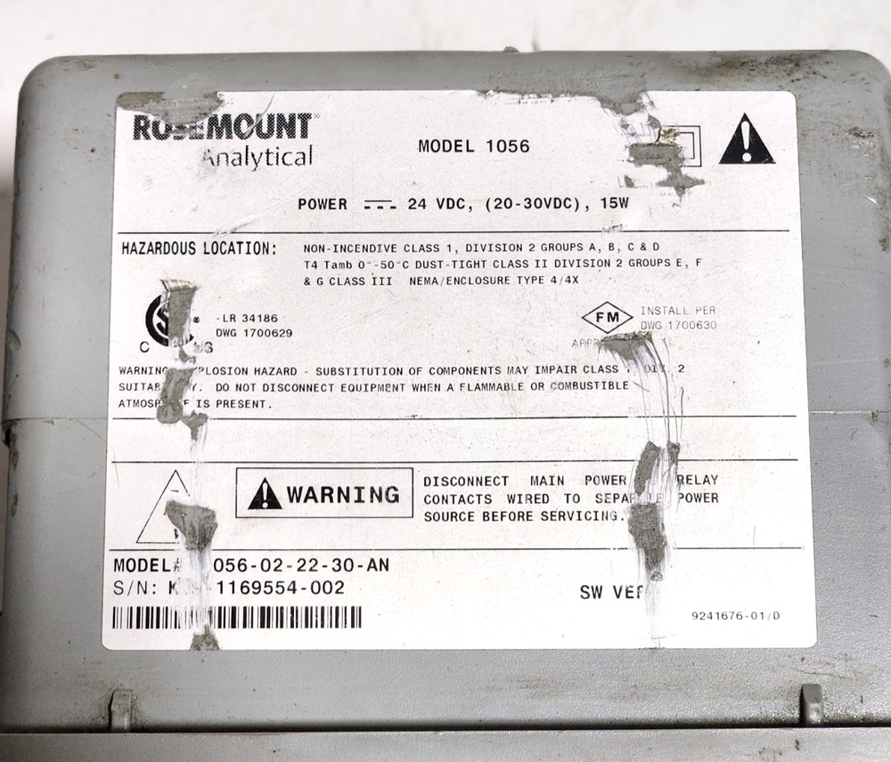 Rosemount Emerson 1056 Analyzer EMPTY SHELL ONLY CASE GOOD USED.