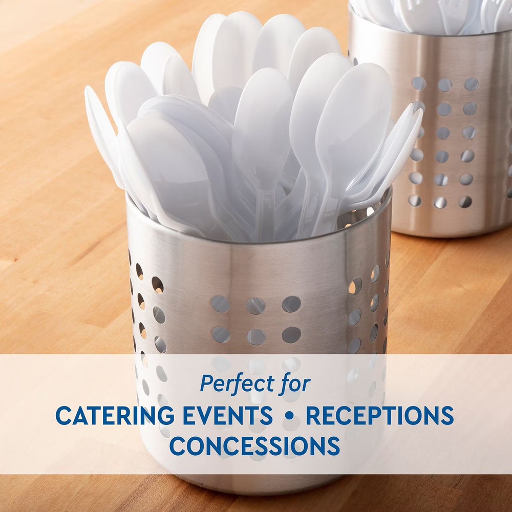 Member's Mark Heavyweight White Plastic Spoons, 600 Count