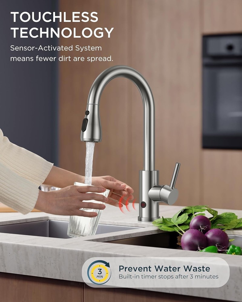 FORIOUS Touchless Kitchen Faucet MM0040 Smart Motion Sensor