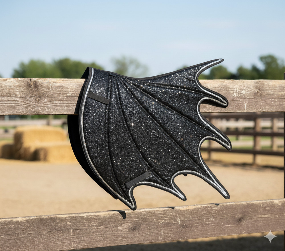 Dragon Saddle Pad Set with Ear Bonnet and Blushing Boots