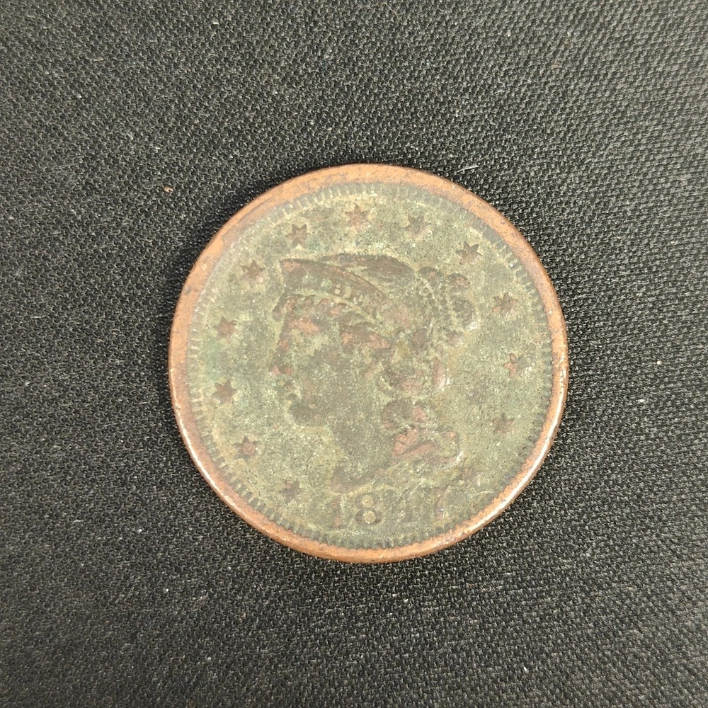 1847 Braided Hair Large Cent