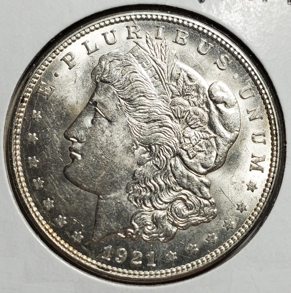 1921-D U.S. Morgan Silver Dollar CH. AU