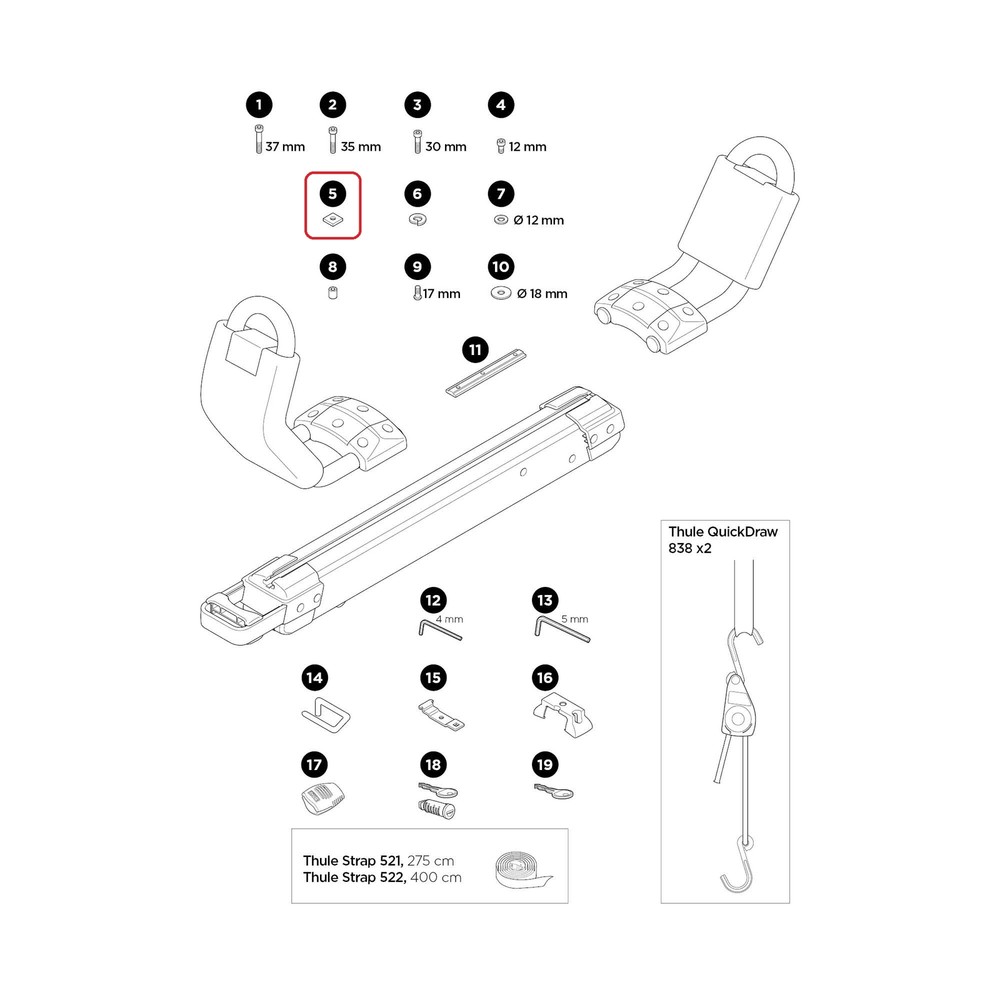 Thule Bolt for Hullavator Pro 34186
