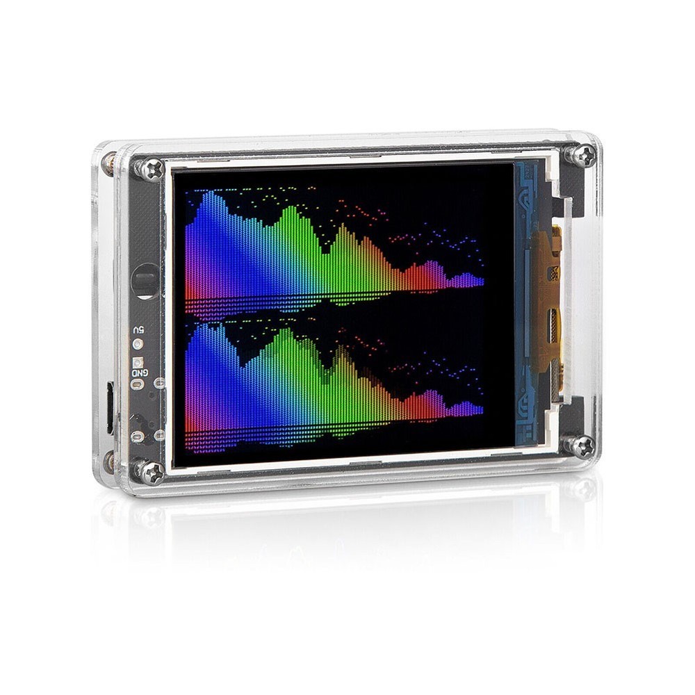 Customizable Music Visualization Display with Integrated LCD Time Features