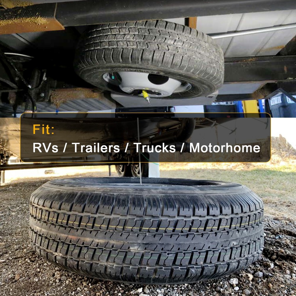 Universal Spare Tire Tyre Winch Hoist Carrier w/ Offset Cable Assembly 159056