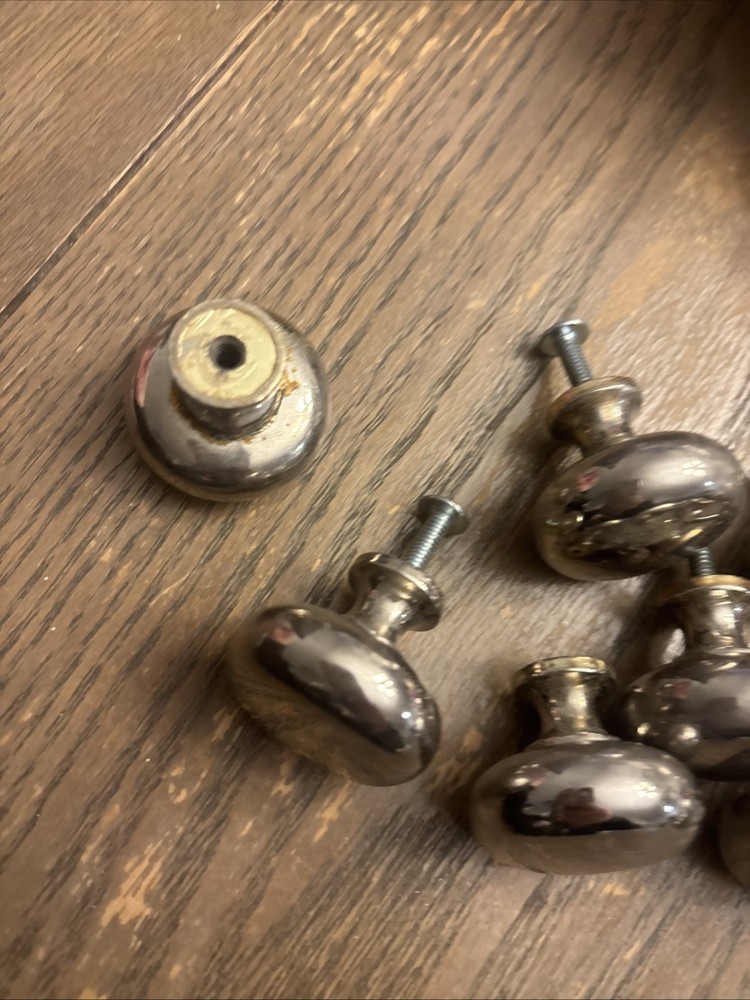 23 Brass/Silver Mid Century Modern Drawer Pulls Knobs Hardware LOT