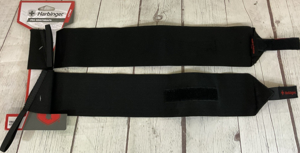 Harbinger Pro Lifting Wrist Straps One Size 20" Medium Weight Elastic Thumb Loop