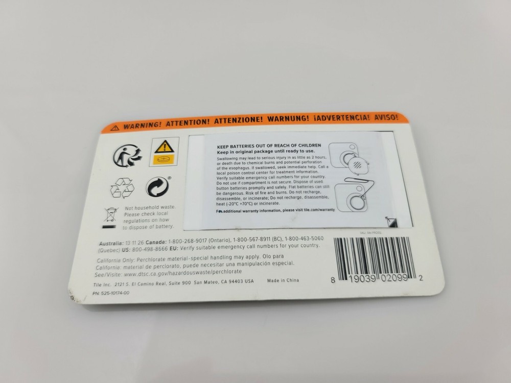 Tile Pro Replacement Battery Exp 12/2022