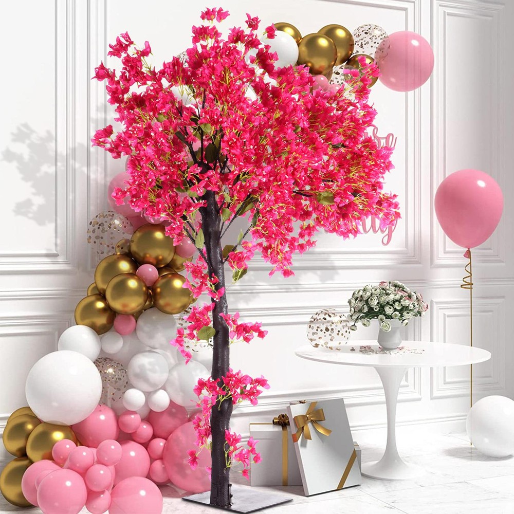 Artificial Decoration Tree,5.9ft Indoor RoseRed Artificial STOCK