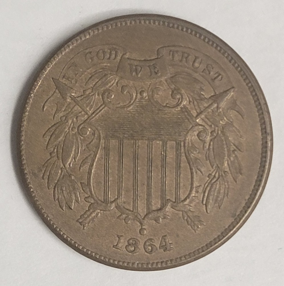 1864 Two Cent Piece *ORIGINAL CH BU*