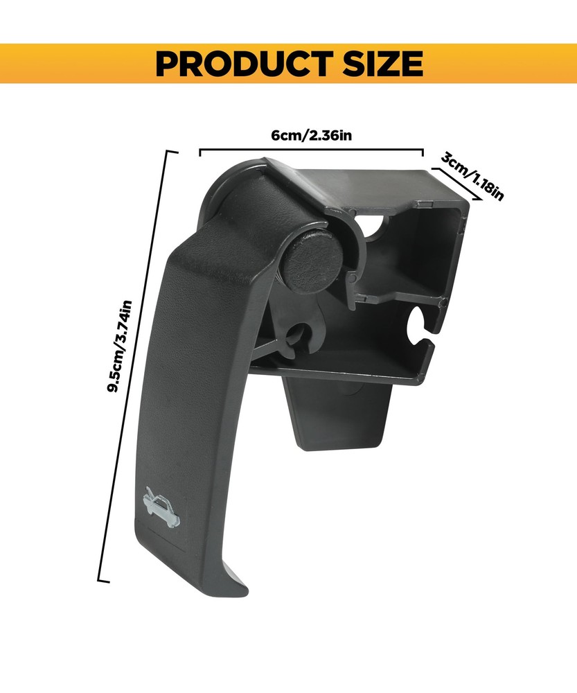 VARGTR Hood Release Handle,Hood Latch Pull Black with Brushed Finish