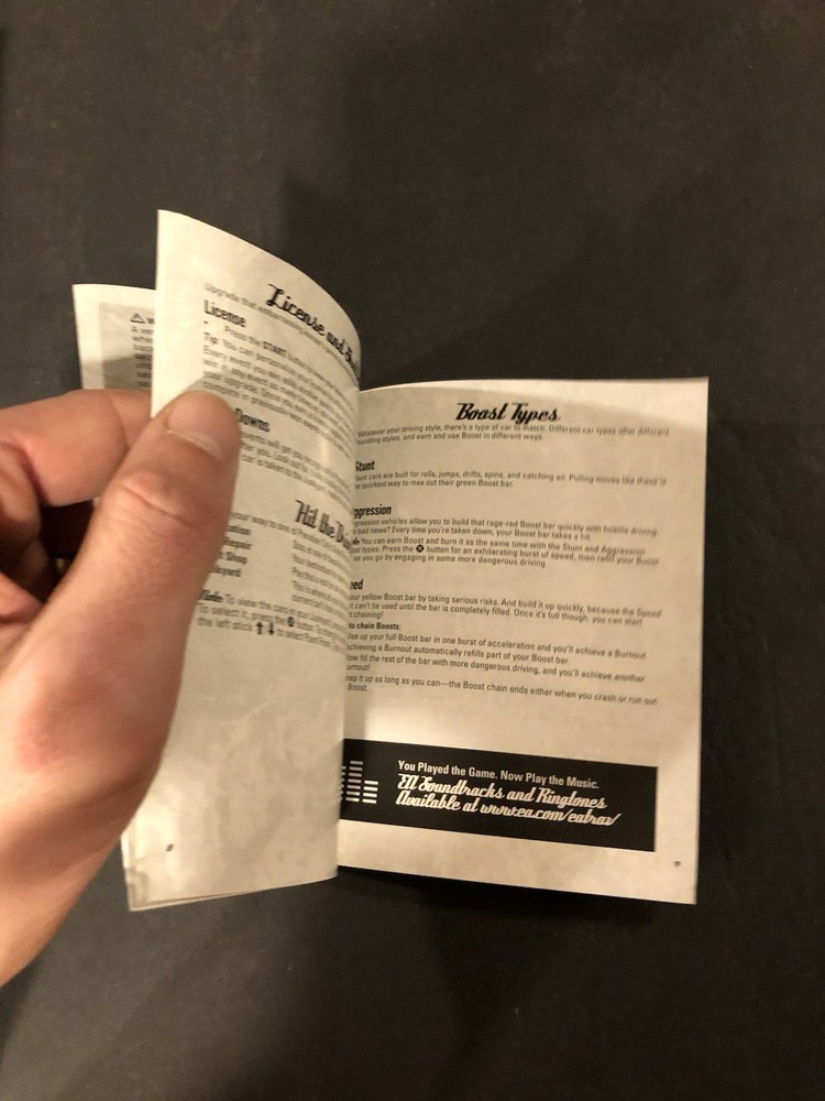 burnout paradise ps3 Manual Only