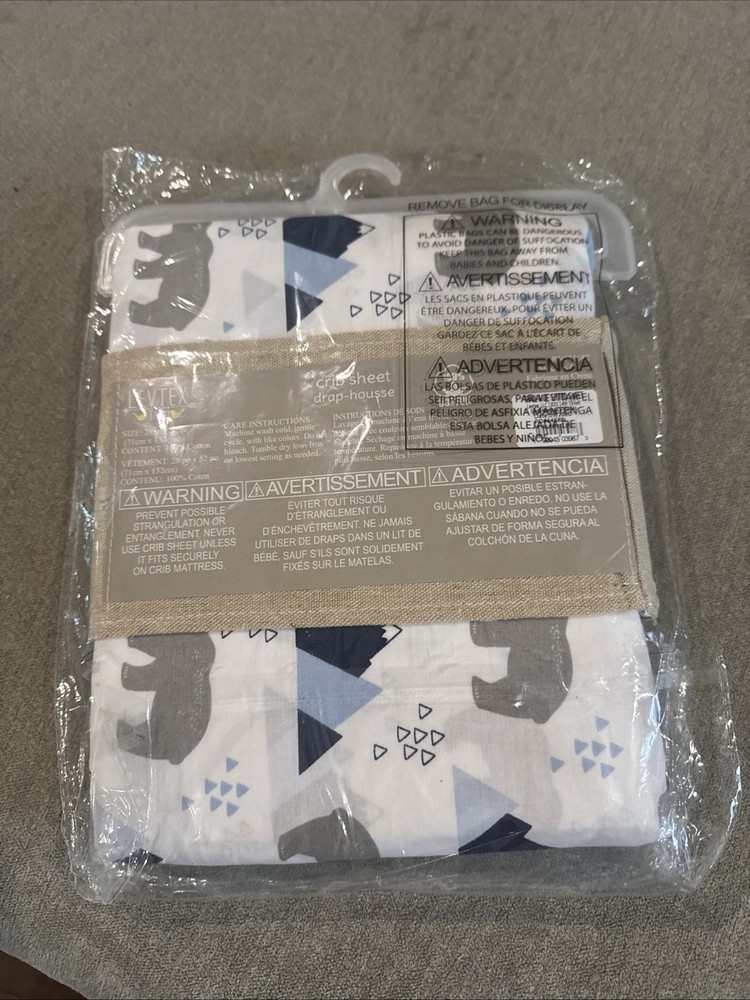 Levtex 28x52 Crib Sheet With Bear Pattern