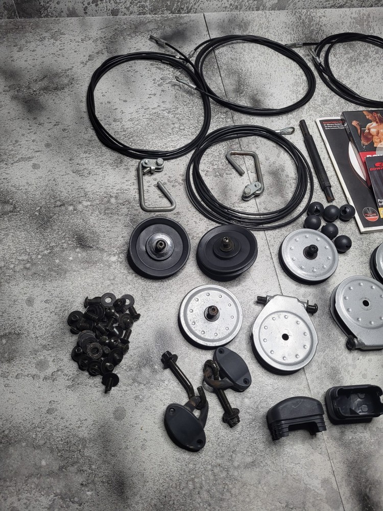 2005 Bowflex Set Cables- Pulley- Hardware- Clips -Handle