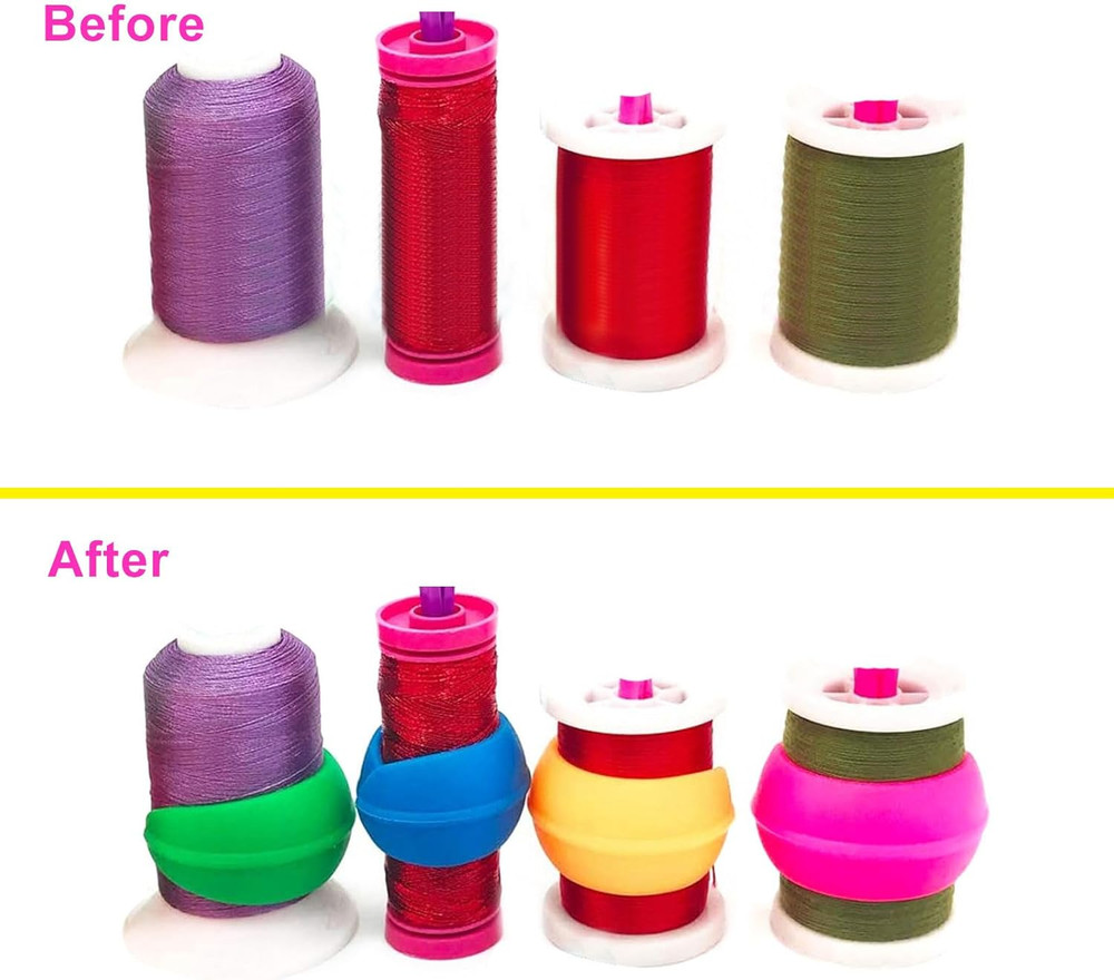 65 Pcs Thread Spool Savers - Keep Thread Tails Secure and Organized for Sewing a