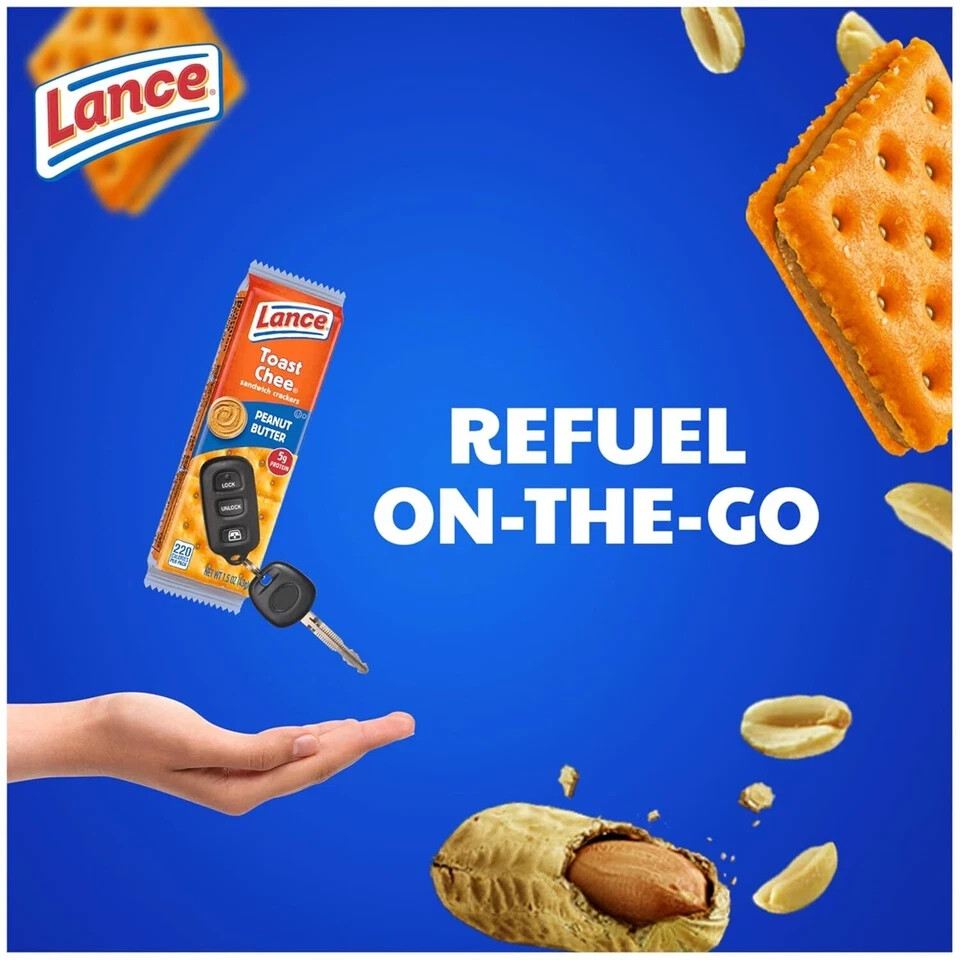 Lance Toast Chee Peanut Butter Sandwich Crackers - 20 Pack