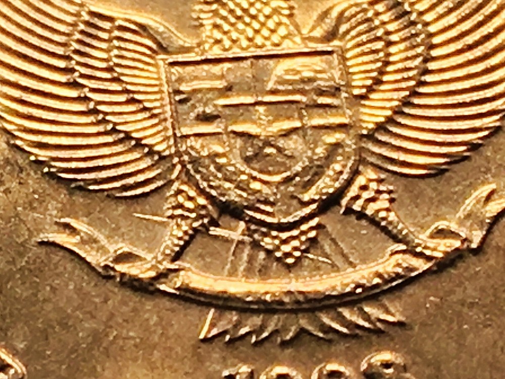 INDONESIA 1998 50 RUPIAH #02 KM52 die break error