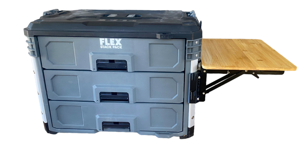 FLEX Stack Pack, Quick Detaching/Folding Bamboo Table