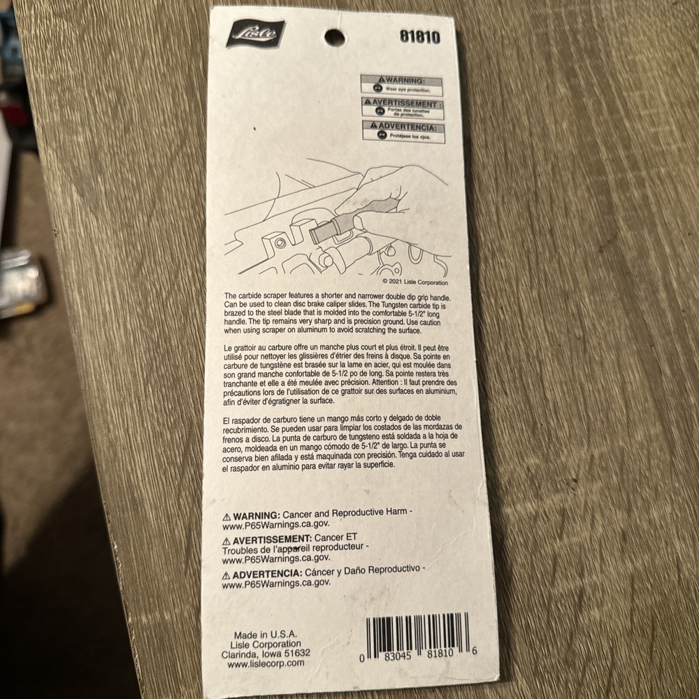 Lisle 81810 5/8" Carbide Scraper, 5"