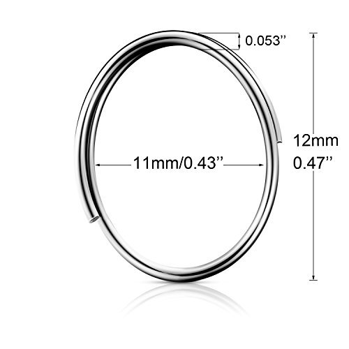 Fushing 100Pcs Stainless Split Rings, Crystal Chandeliers 12mm, Silver