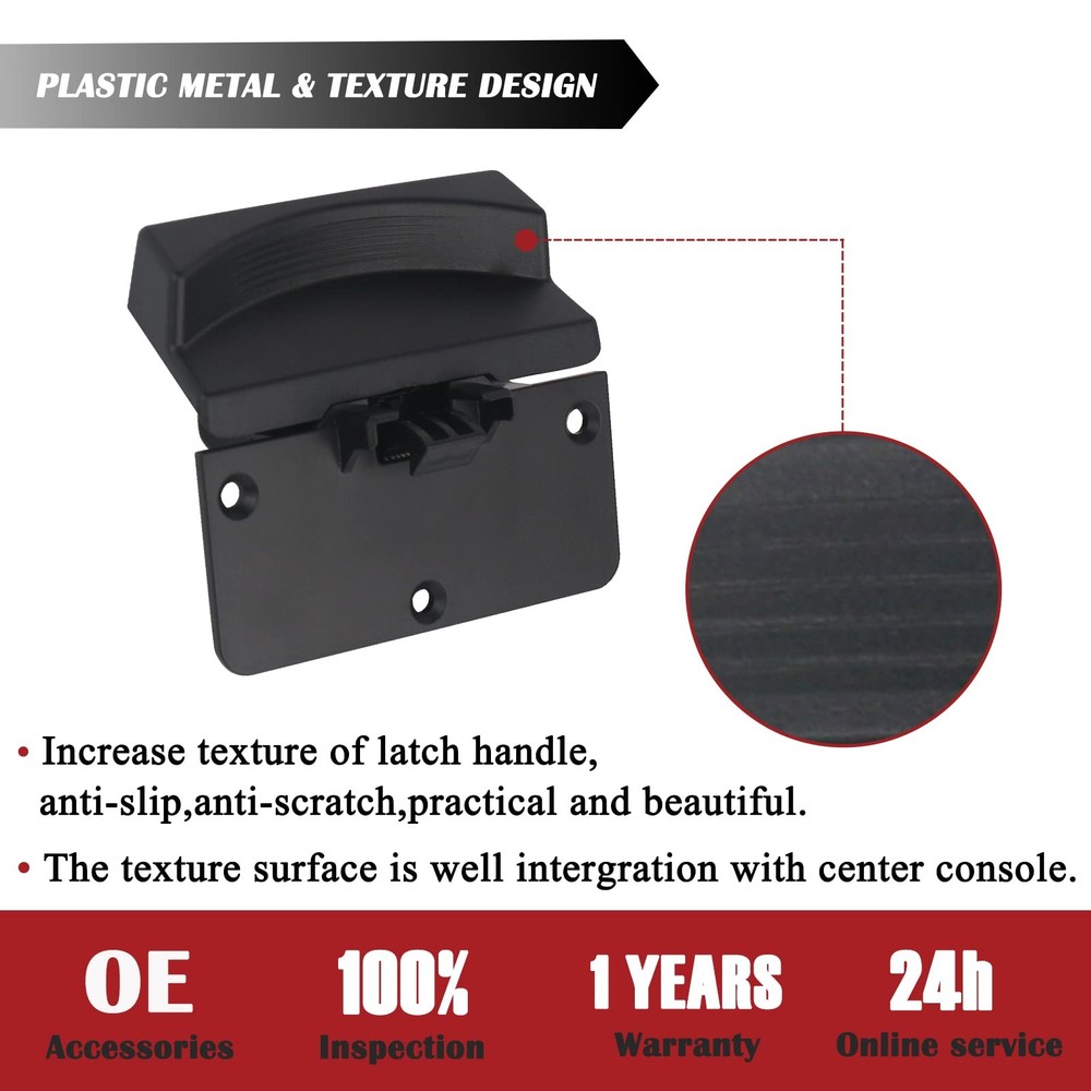 TQPONLY Center Console Armrest Latch Compatible with Lower Latch-Black
