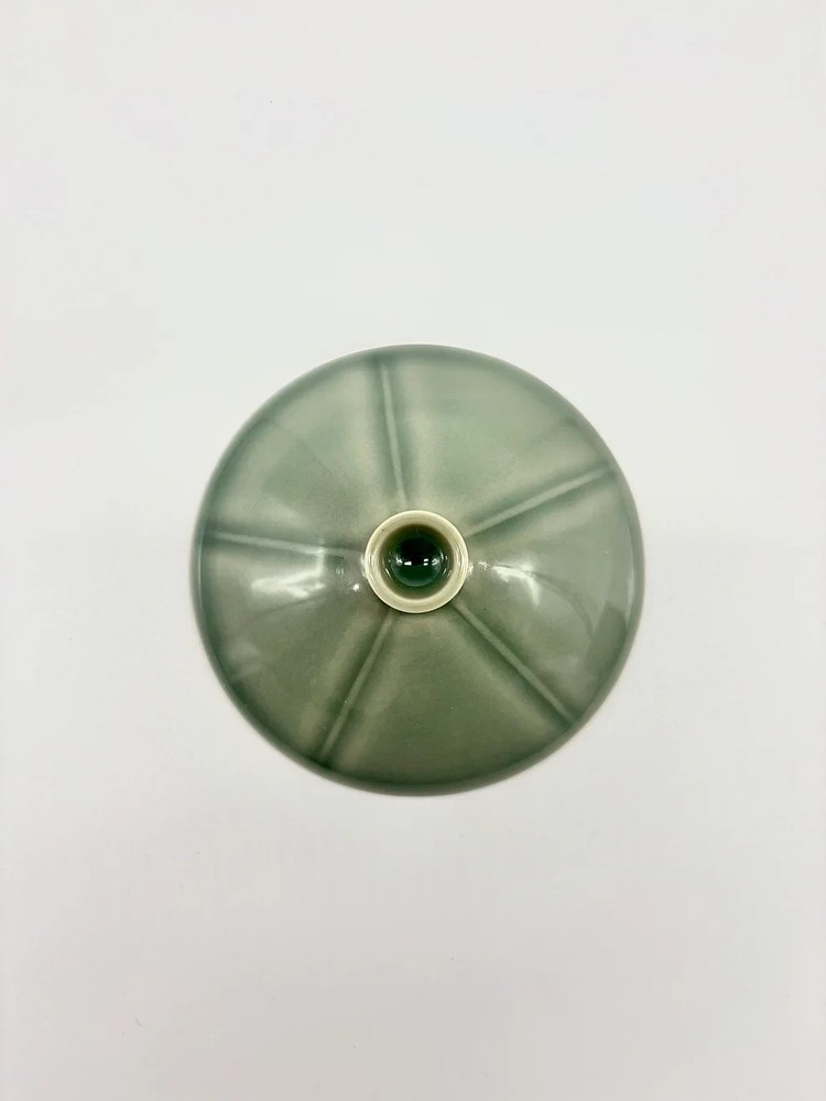 Plum Green Five Elements Covered Bowl