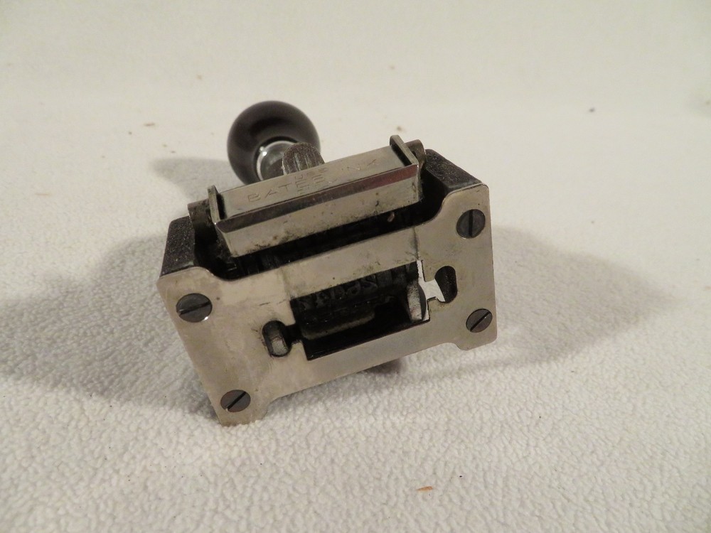Vintage Bates Style E Wheels 6 Numbering Machine Multiple Movement Stamp
