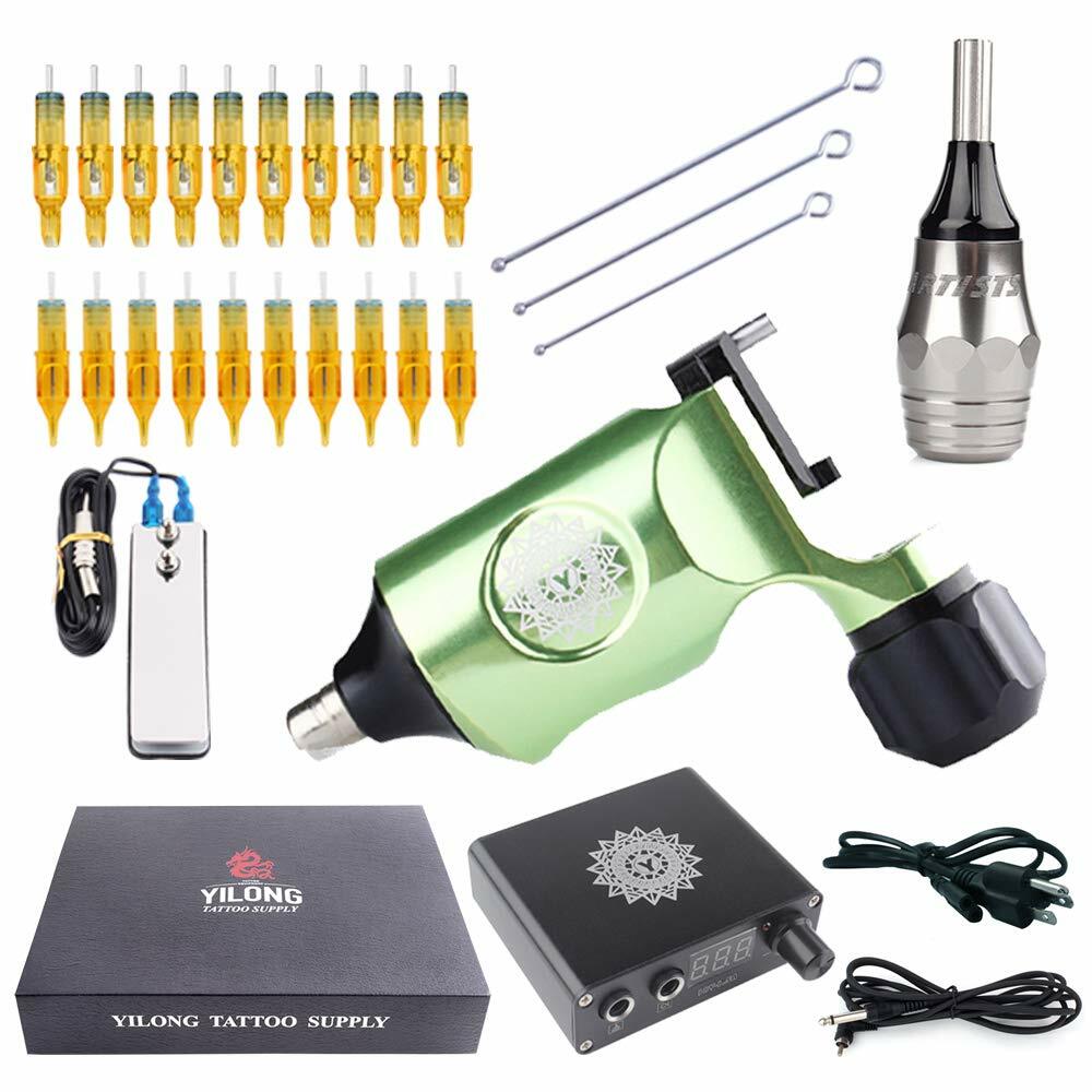 Tattoo Machine Kit Gun Set For Liner and Shader Machine Tools+Power Supply