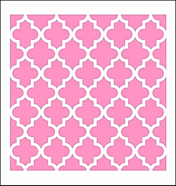 Stencil Moroccan Pattern Medium Scale Seamless Pattern 11.5" Walls Pillow Canvas