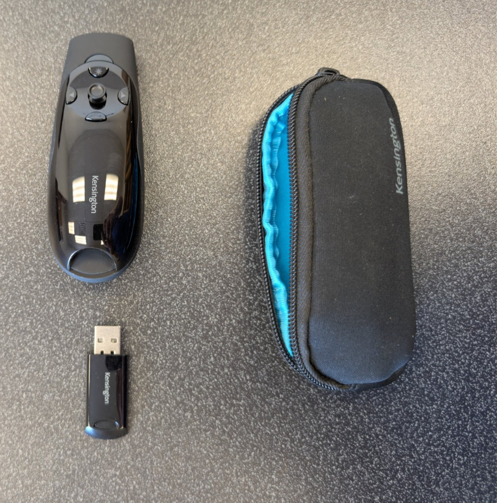 Kensington M01174-D Wireless Presenter Laser Pointer USB w/ Case Tested